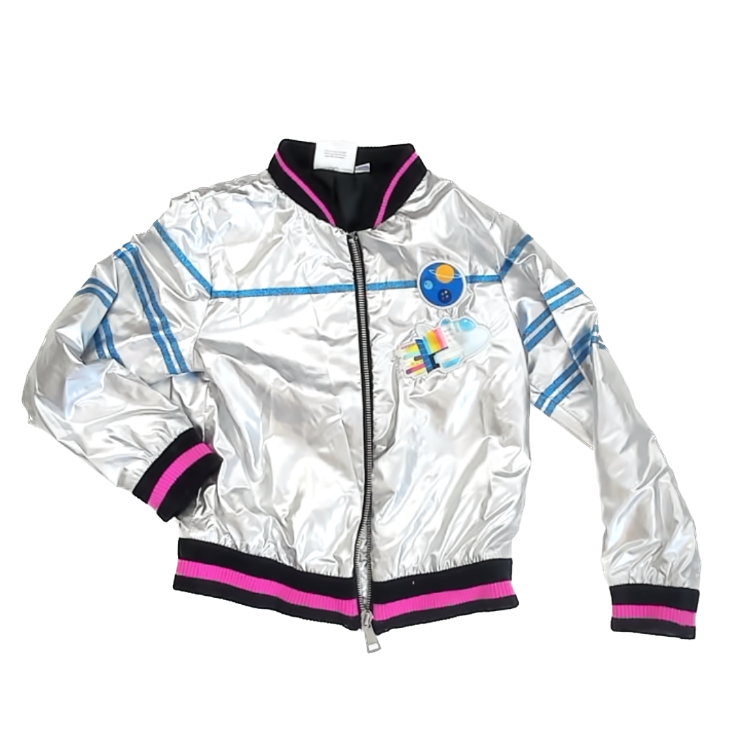 Over the Moon Girls Silver | Blue Jacket Size: 6 Years Silver | Blue