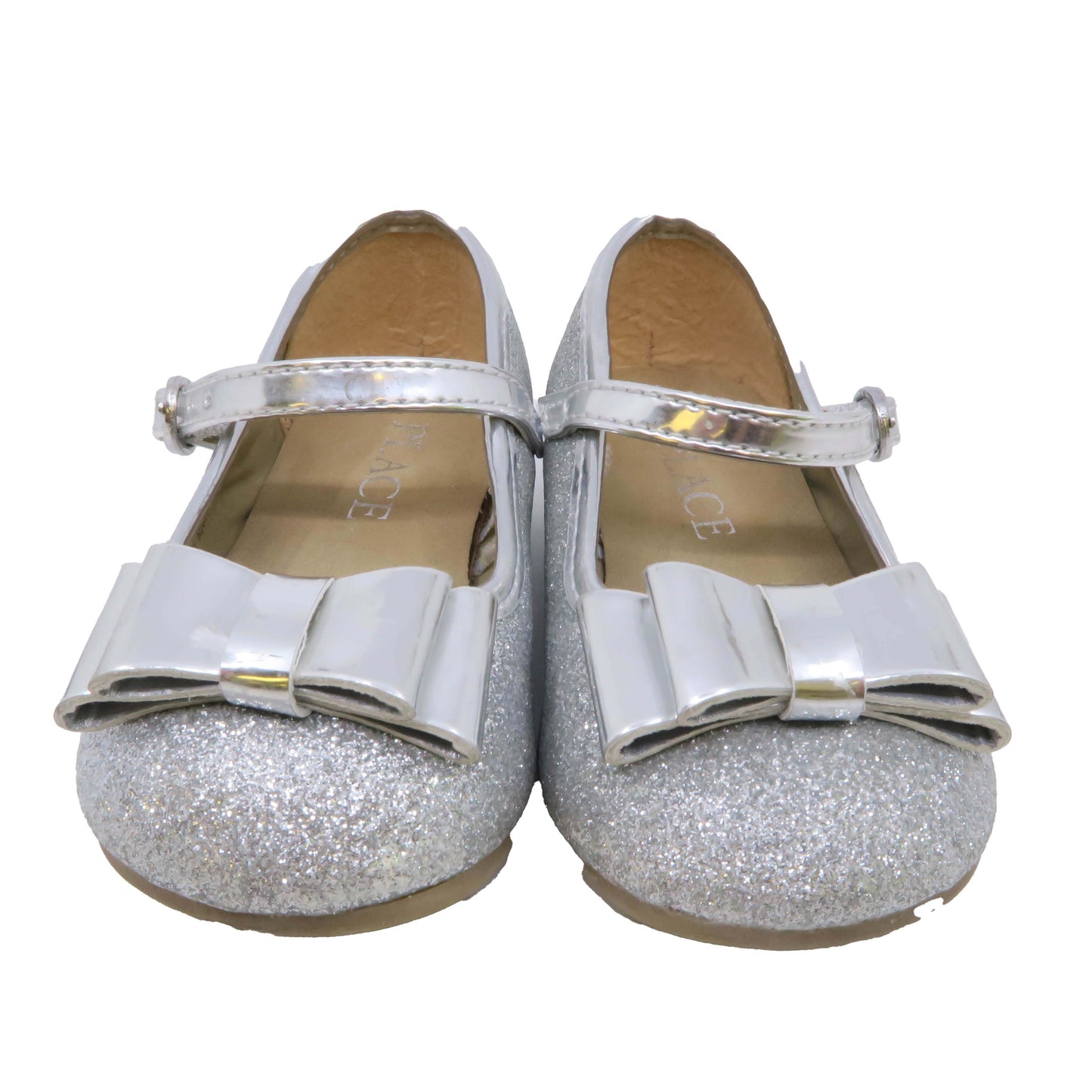 The Children's Place Girls Silver | Bow Shoes Size: 5 Toddler Silver | Bow