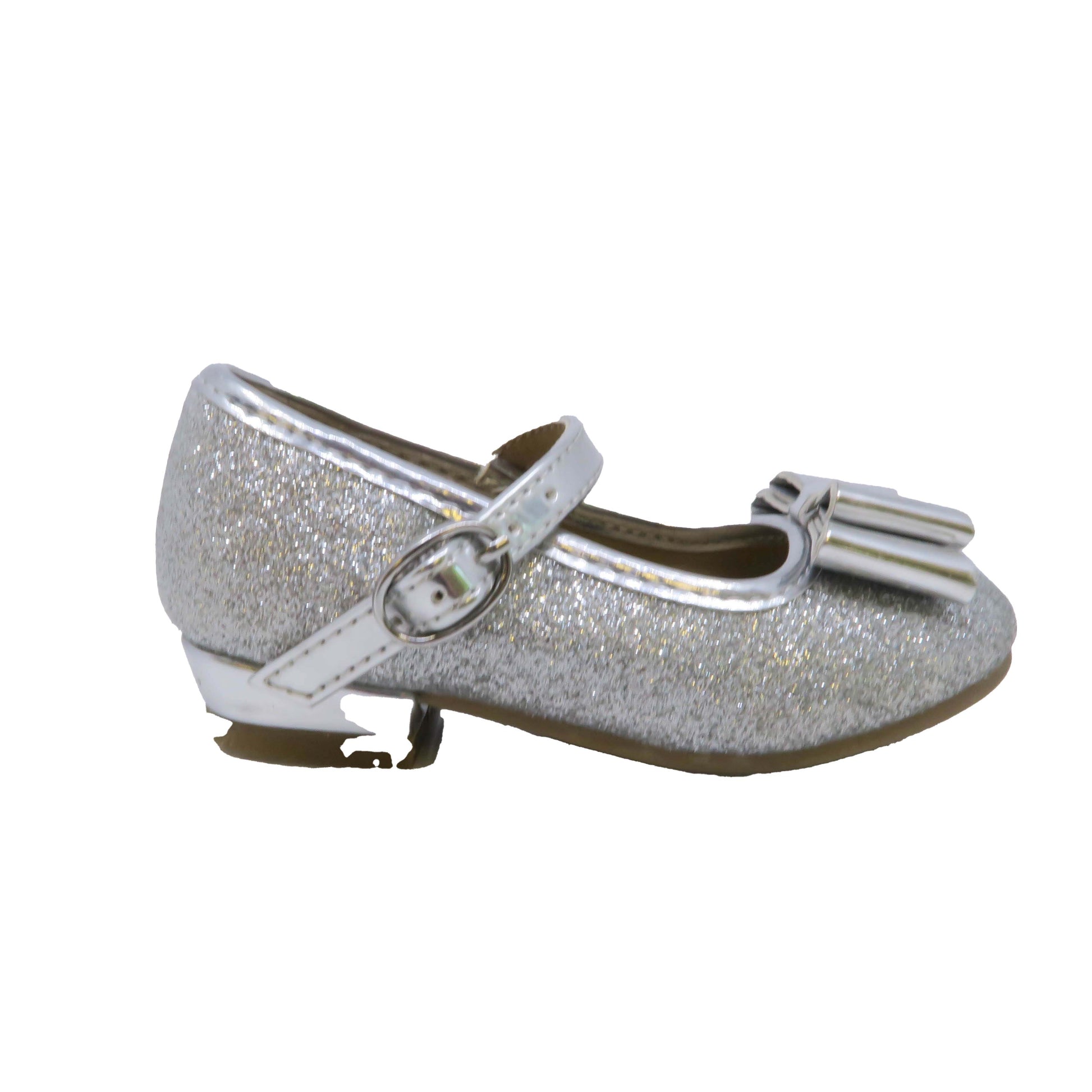 The Children's Place Girls Silver | Bow Shoes Size: 5 Toddler Silver | Bow