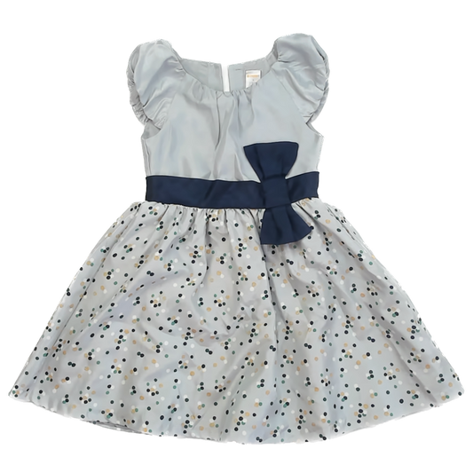 Gymboree Girls Silver | Navy Special Occasion Dress Size: 6 years Silver | Navy