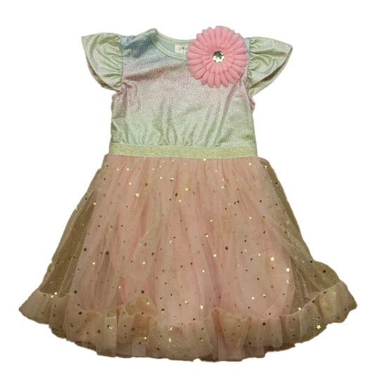 Unknown Brand Girls Silver | Pink Dress Size: 2-3T