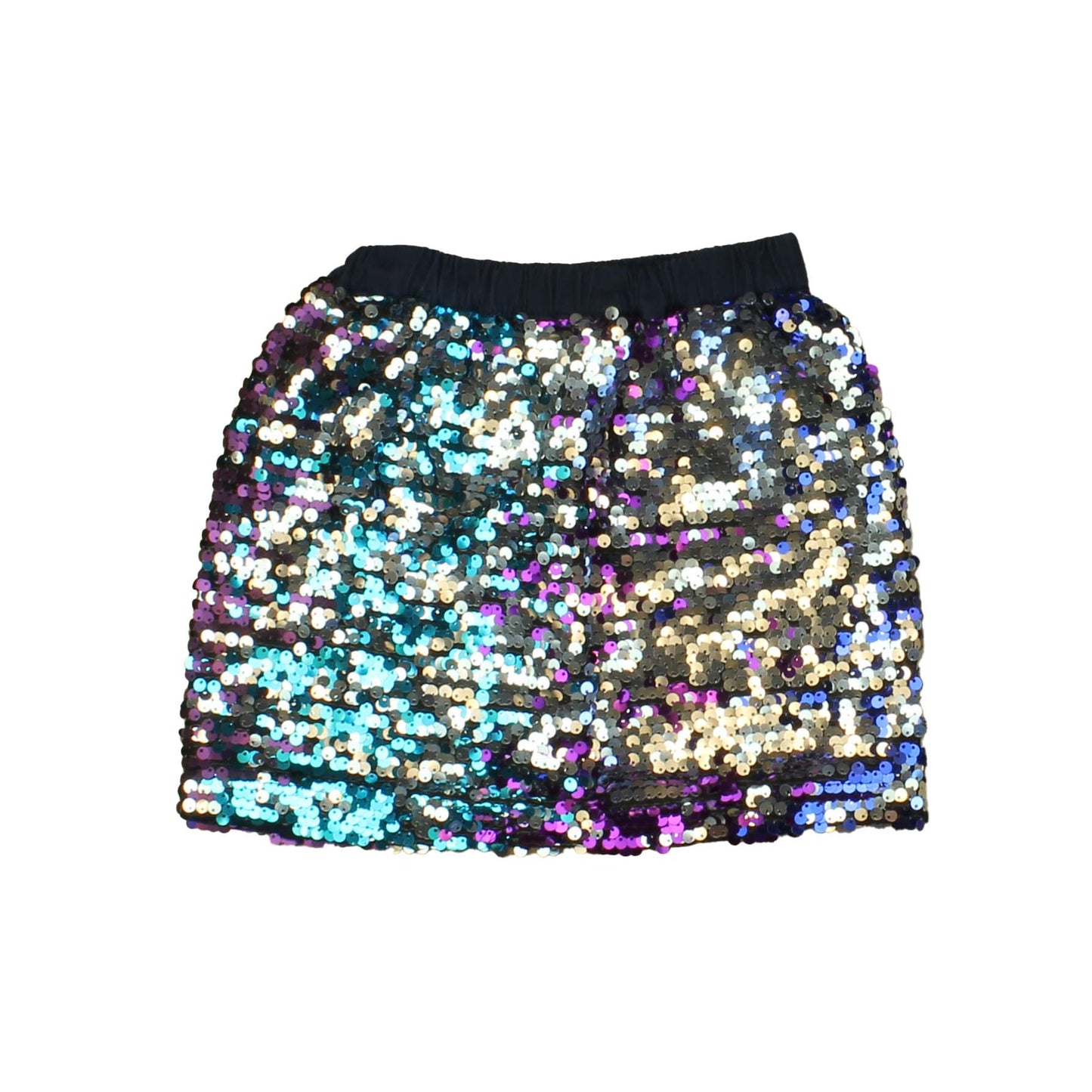 Rockets Of Awesome Girls Silver | Purple | Turqouise | Sequins Skirt Size: 3T Silver | Purple | Turqouise | Sequins