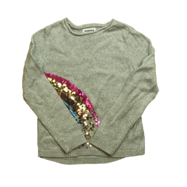 Sonoma Girls Silver Rainbow Sweater Size: 5T
