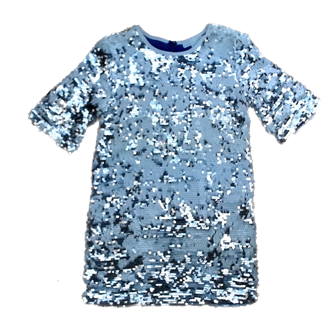Rockets Of Awesome Girls Silver | Sequin Dress Size: 6 Years Silver | Sequin