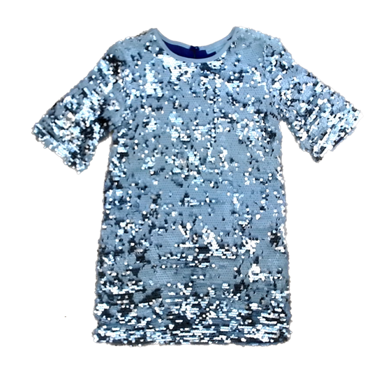 Rockets Of Awesome Girls Silver | Sequin Dress Size: 6 Years Silver | Sequin