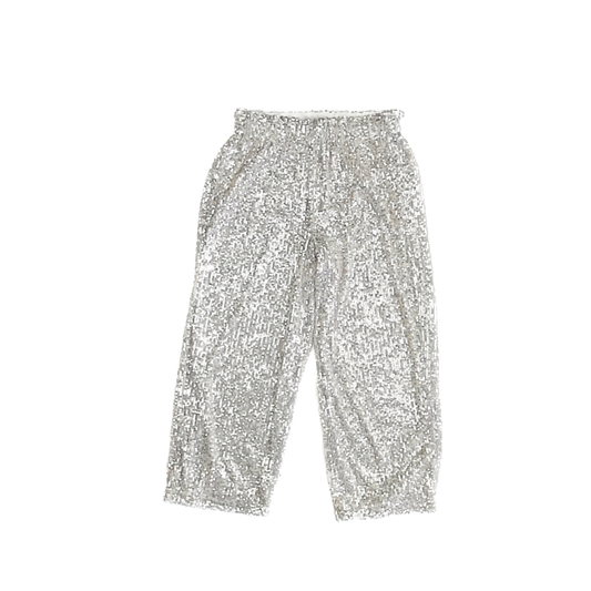 Cat & Jack Girls Silver Sequins Pants Size: S (6-7) Silver Sequins