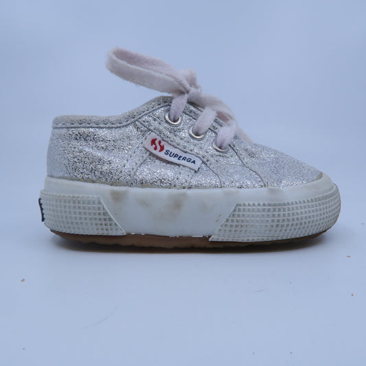 Superga Girls Silver | Sparkle Sneakers Size: 4 Infant Silver | Sparkle