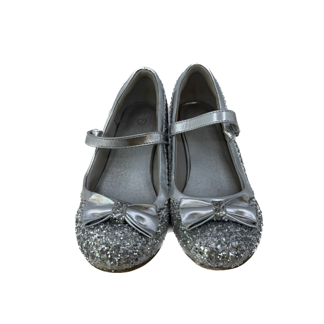 Unknown Girls Silver Sparkle Shoes Size: 2 Youth Silver Sparkle