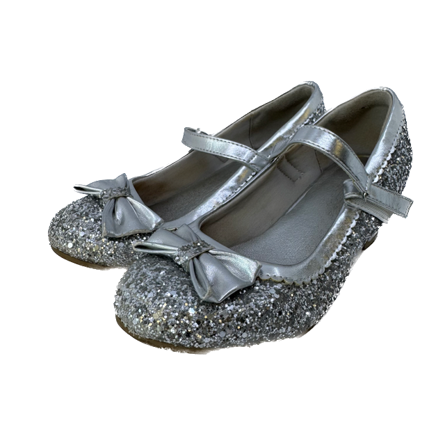 Unknown Girls Silver Sparkle Shoes Size: 2 Youth Silver Sparkle