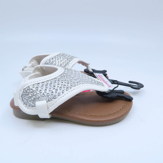 Garanimals Girls Silver | White | Tan Sandals Size: 3 Infant Silver | White | Tan