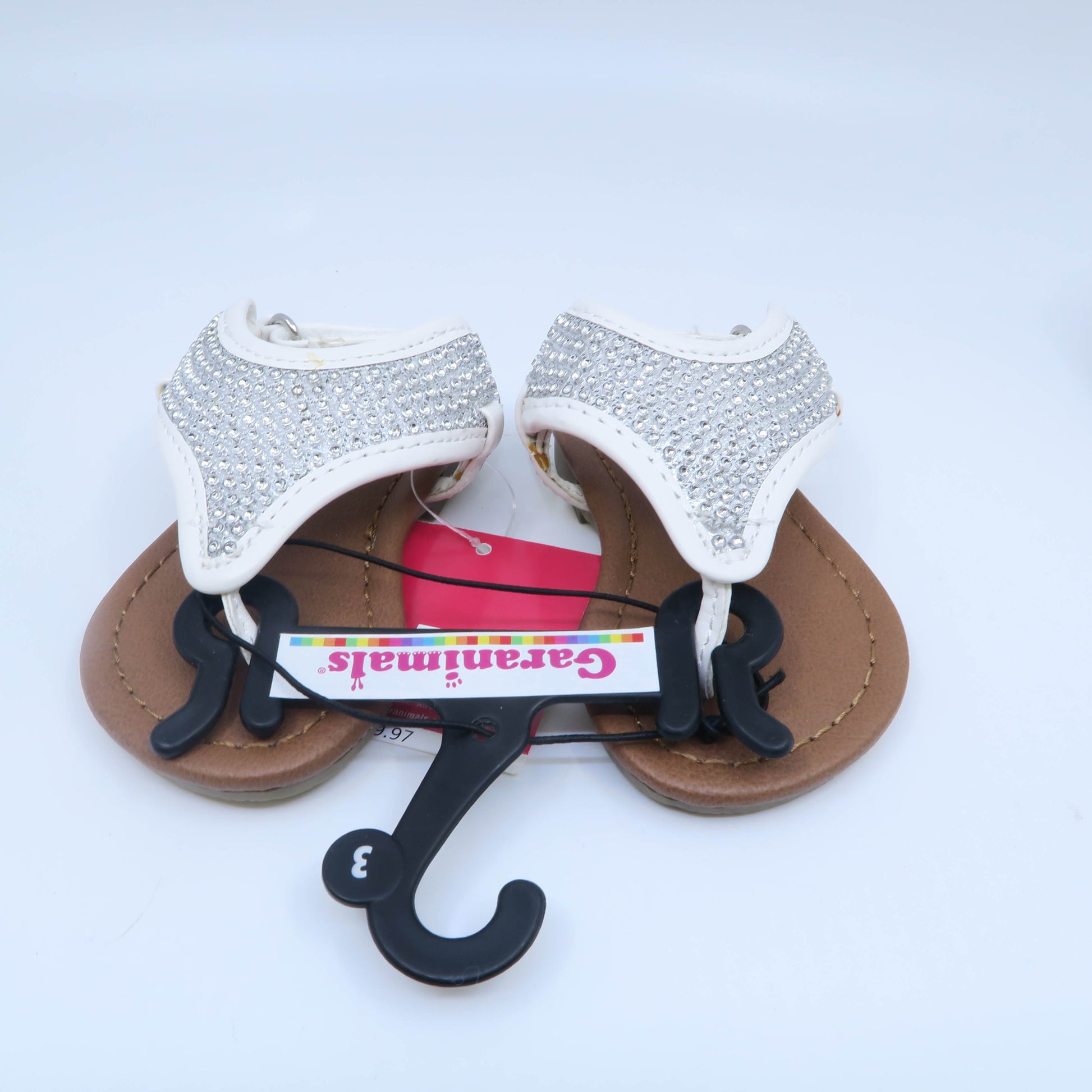 Garanimals Girls Silver | White | Tan Sandals Size: 3 Infant Silver | White | Tan