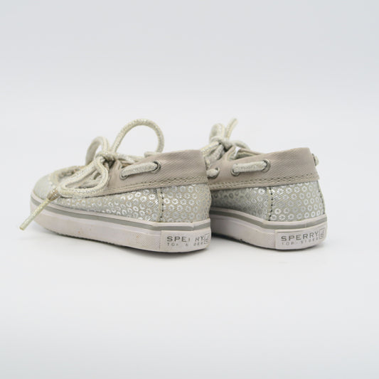 Sperry Girls Silver Shoes Size: 1 Infant Silver