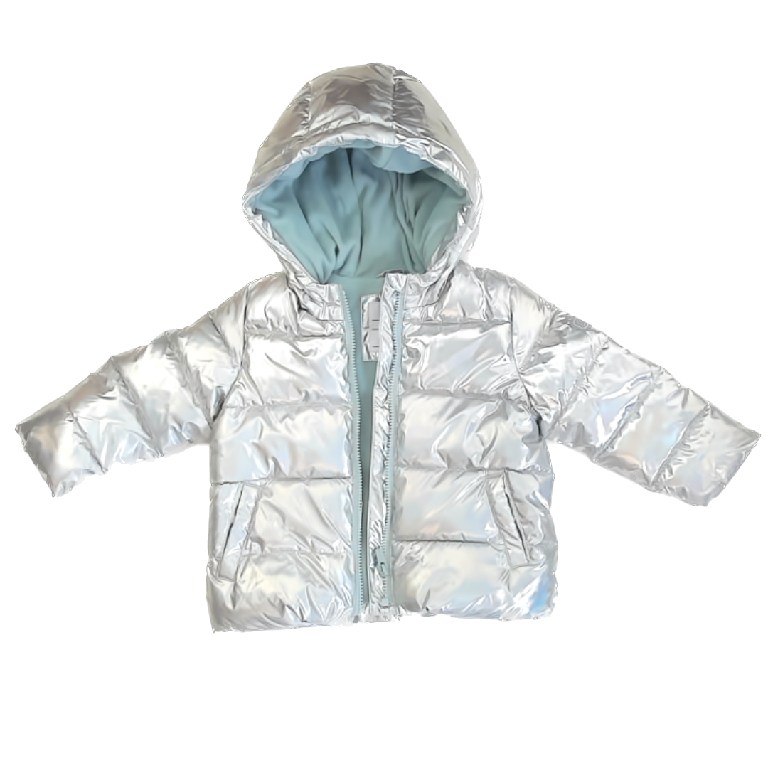 Gap Girls Silver Winter Coat Size: 3T Silver