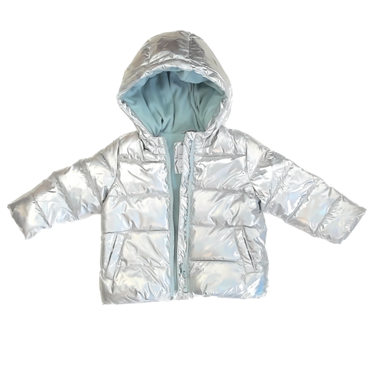 Gap Girls Silver Winter Coat Size: 3T Silver
