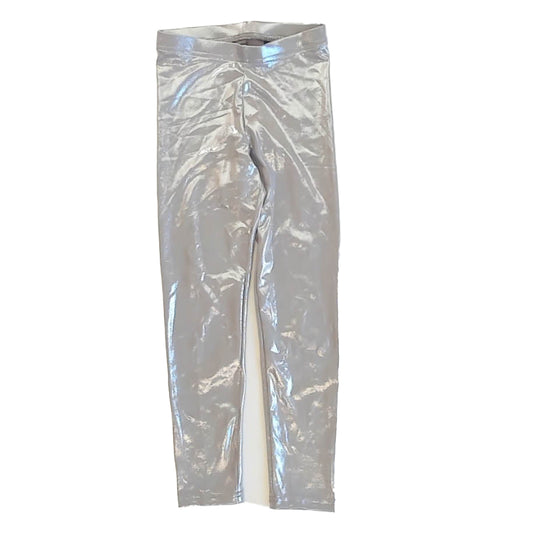 Old Navy Girls Silver Leggings Size: 6-7 Years Silver