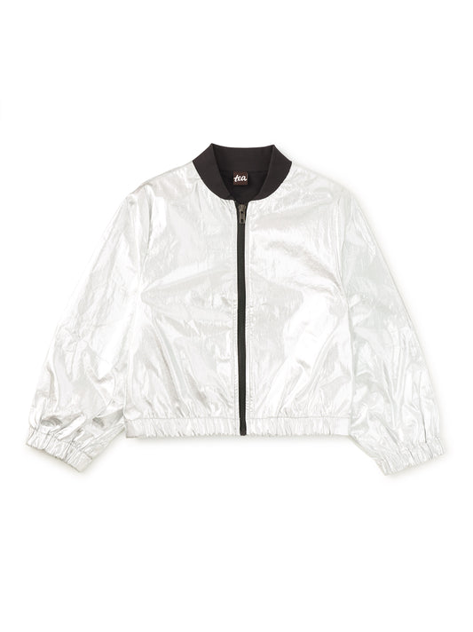 Tea Collection Girls Silver Jacket Size: 4-5T Silver