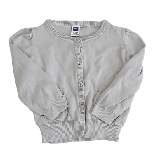 Janie & Jack Girls Silver Cardigan Size: 12-18 Months Silver