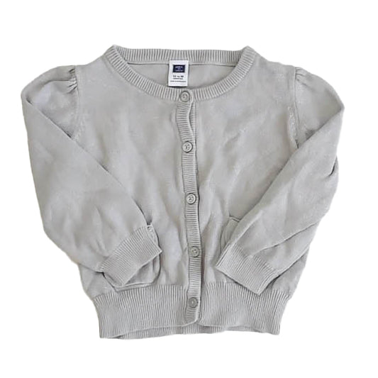 Janie & Jack Girls Silver Cardigan Size: 12-18 Months Silver
