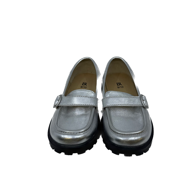 BR Girls Silver Shoes Size: 9/10 Toddler Silver
