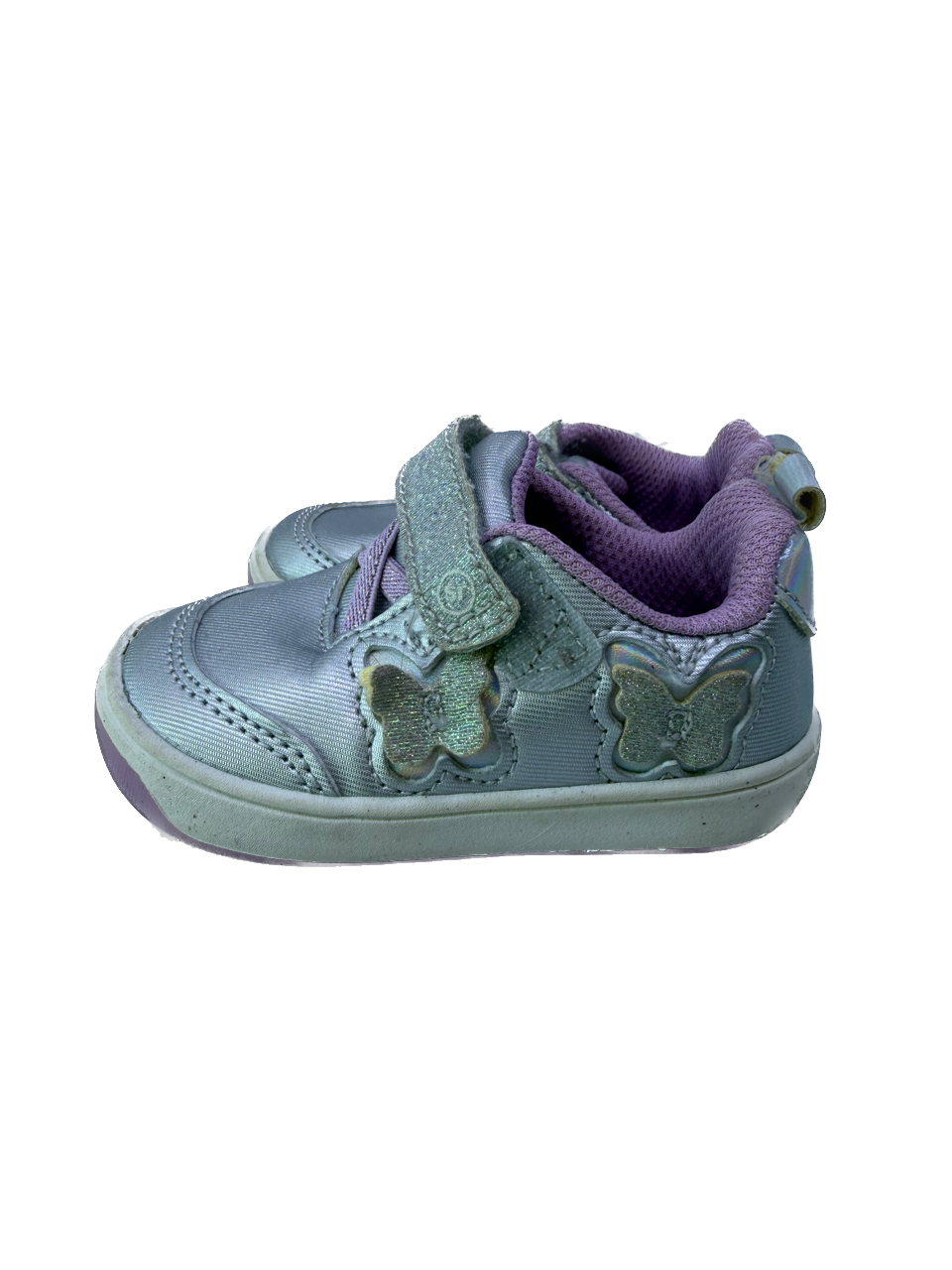 Stride Rite Girls Silver Sneakers Size: Little Kid 4 Silver
