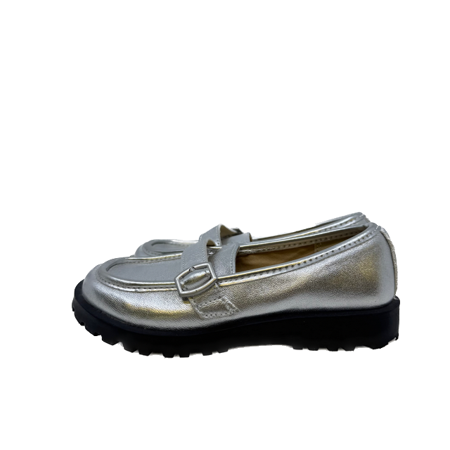 BR Girls Silver Shoes Size: 9/10 Toddler Silver
