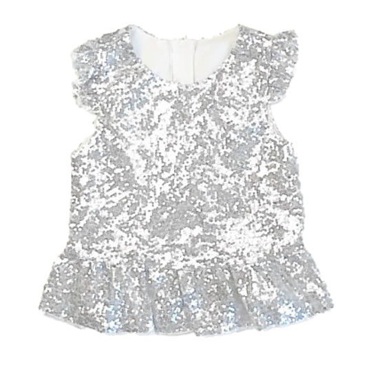 Unknown Brand Girls Silver Blouse Size: 8 Years Silver