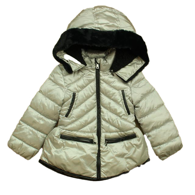 Mayoral Girls Silver Winter Coat Size: 3T