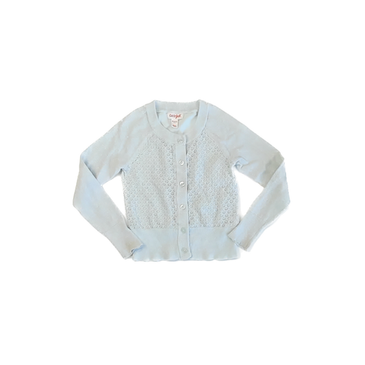 Cat & Jack Girls Silver Cardigan Size: 4-5T Silver