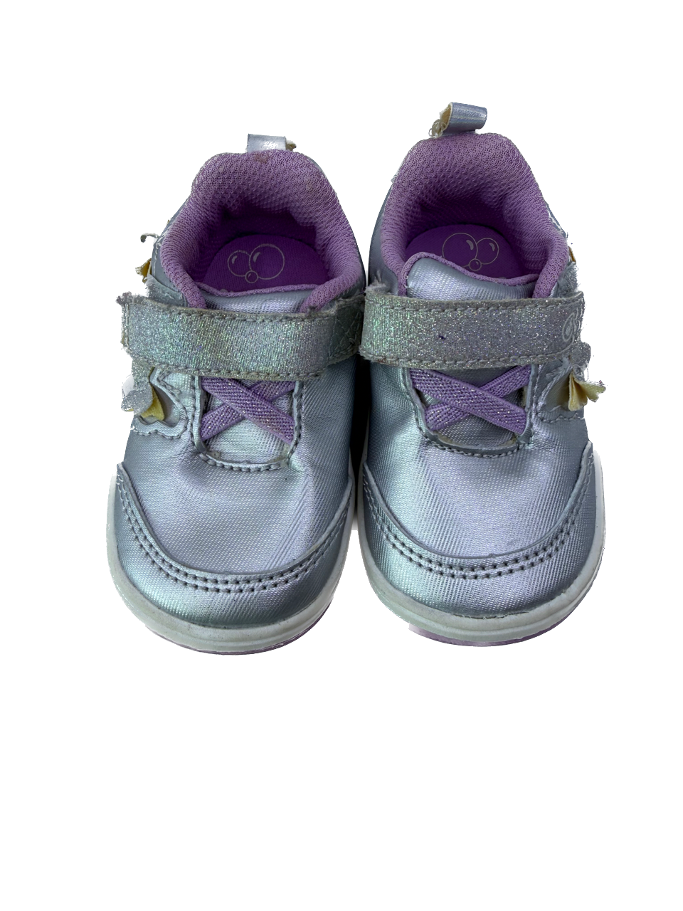 Stride Rite Girls Silver Sneakers Size: Little Kid 4 Silver