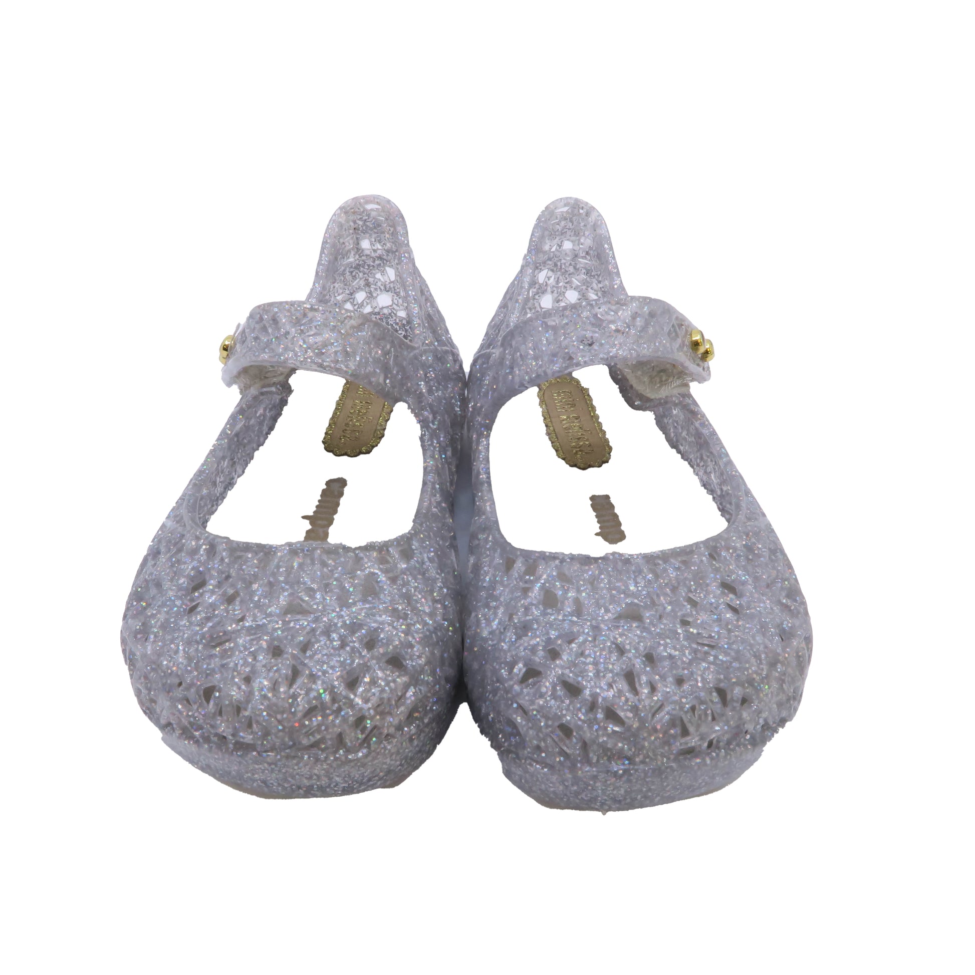 Mini Melissa Girls Silver Shoes Size: 5 Toddler Silver