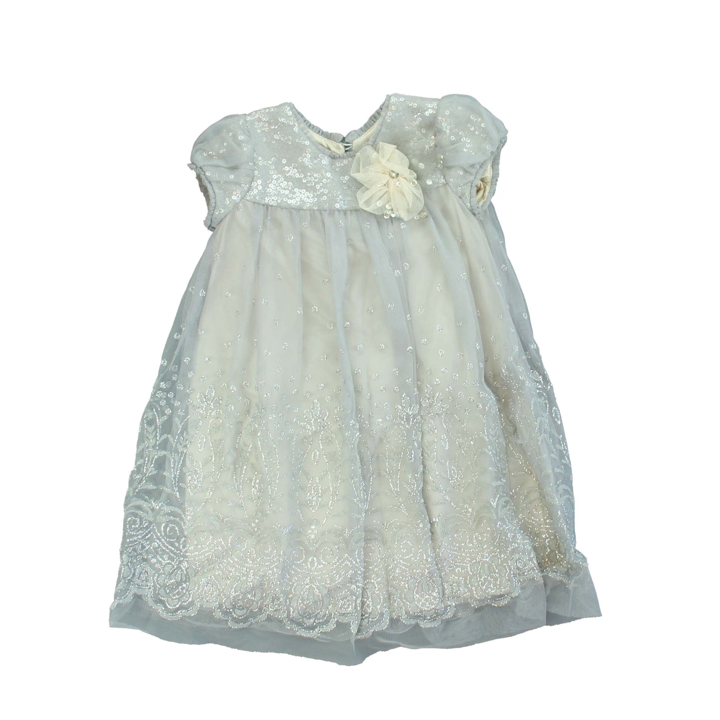 Iris & Ivy Girls Silver Special Occasion Dress Size: 4T Silver