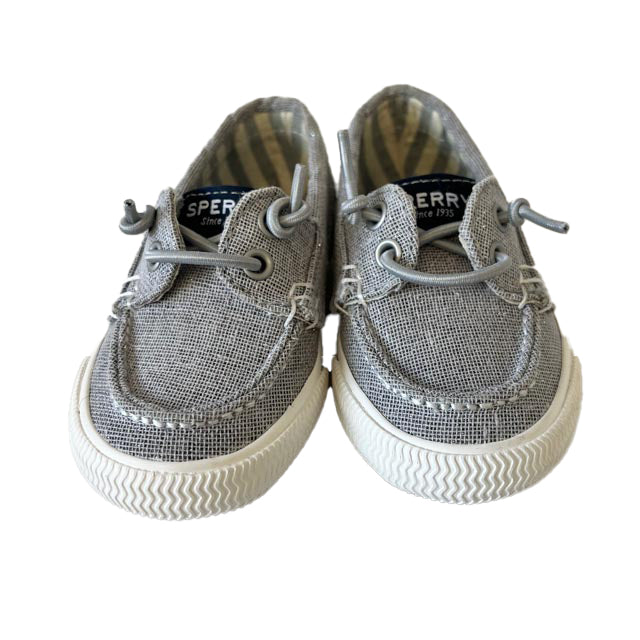 Sperry Girls Silver Shoes Size: 5.5 Toddler Silver