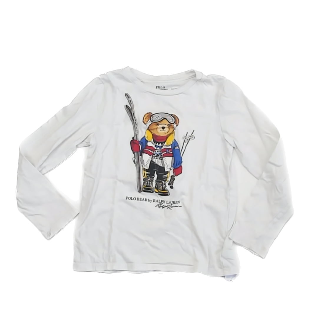 Ralph Lauren Unisex Ski Bear Long Sleeve T-Shirt Size: 6 Years Ski Bear