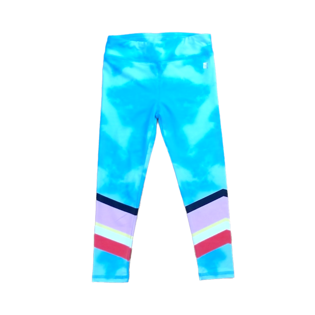 Rockets Of Awesome Girls Sky Blue | Colored Leg Stripes Pants Size: 5T - 12 Years Sky Blue | Colored Leg Stripes
