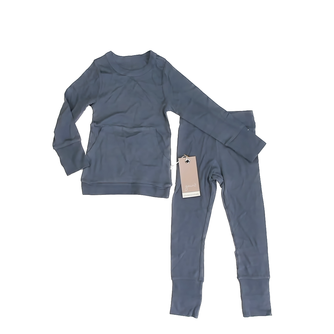 Goumi Unisex Slate Apparel Sets Size: 3T Slate