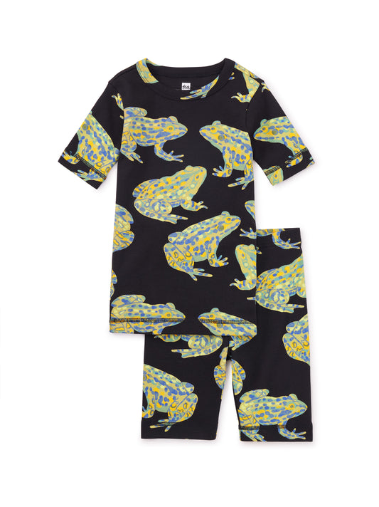 Tea Collection Boys Spotted Frog 2-piece Pajamas Size: 12-18 Months Spotted Frog