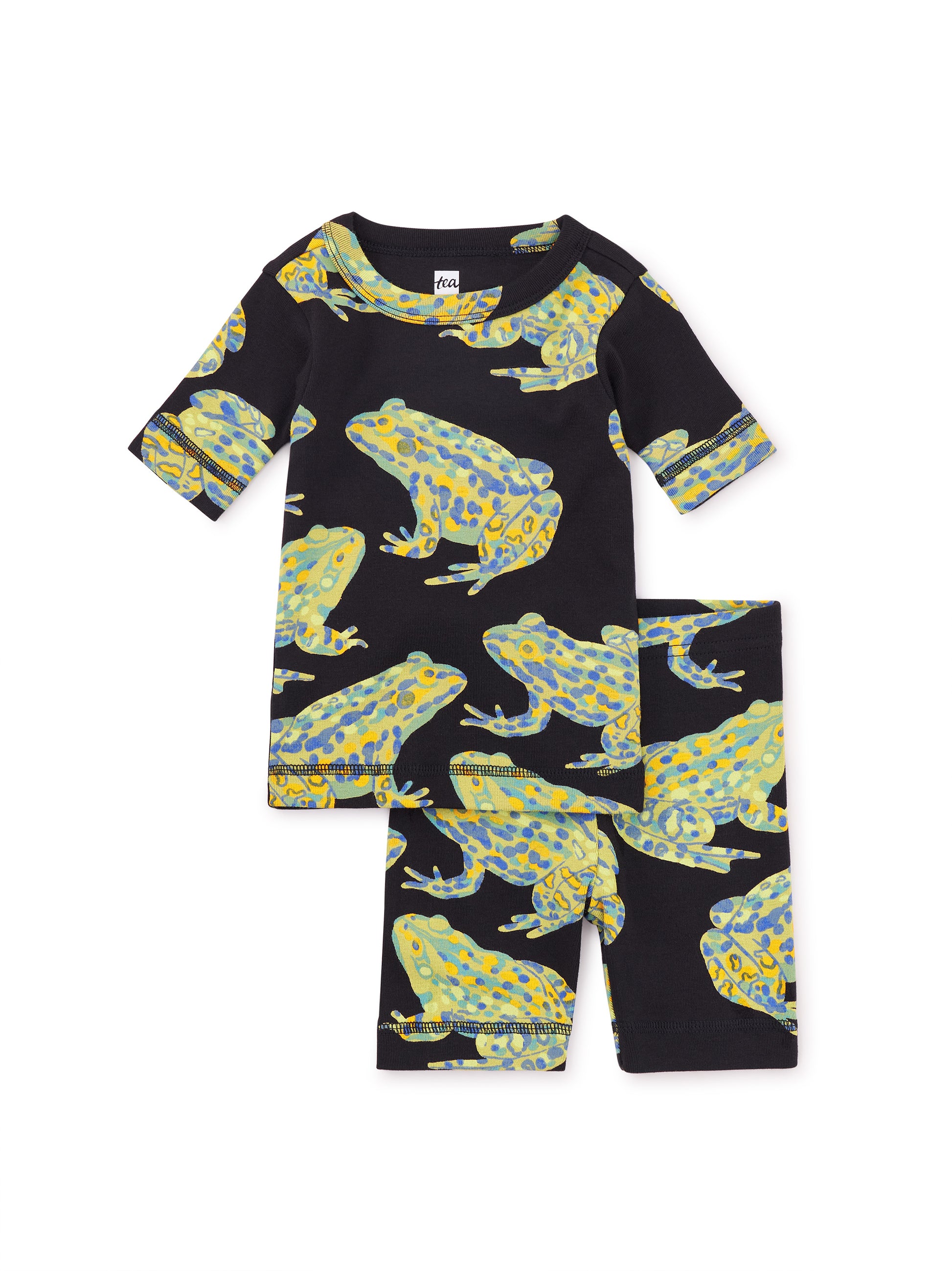 Tea Collection Boys Spotted Frog 2-piece Pajamas Size: 12-18 Months Spotted Frog