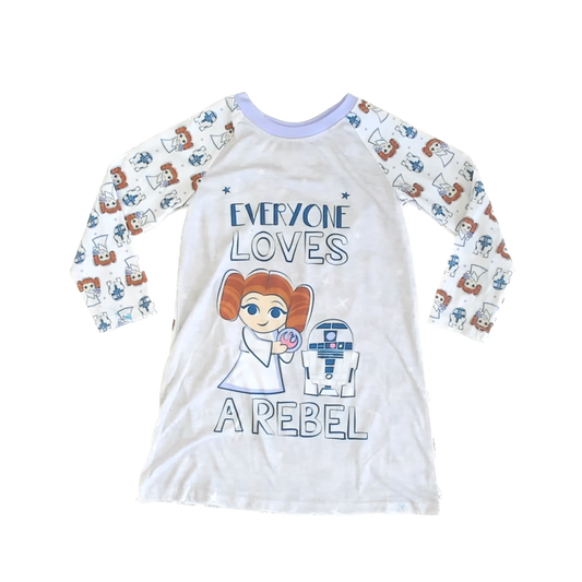 Star Wars Girls Star Wars Purple Nightgown Size: 5-6 Years Star Wars Purple