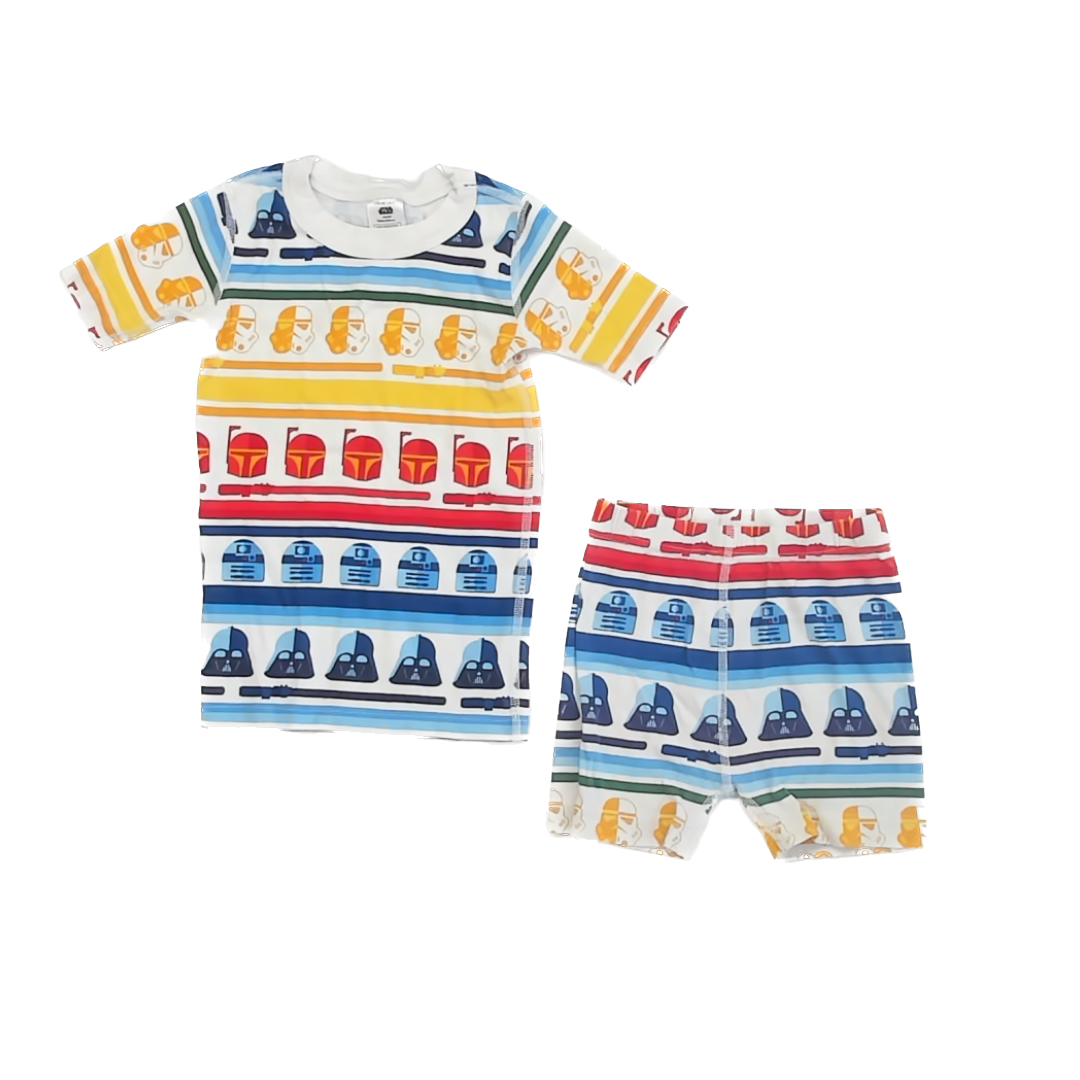 Hanna Andersson Boys Star Wars Rainbow 2-piece Pajamas Size: 5T Star Wars Rainbow