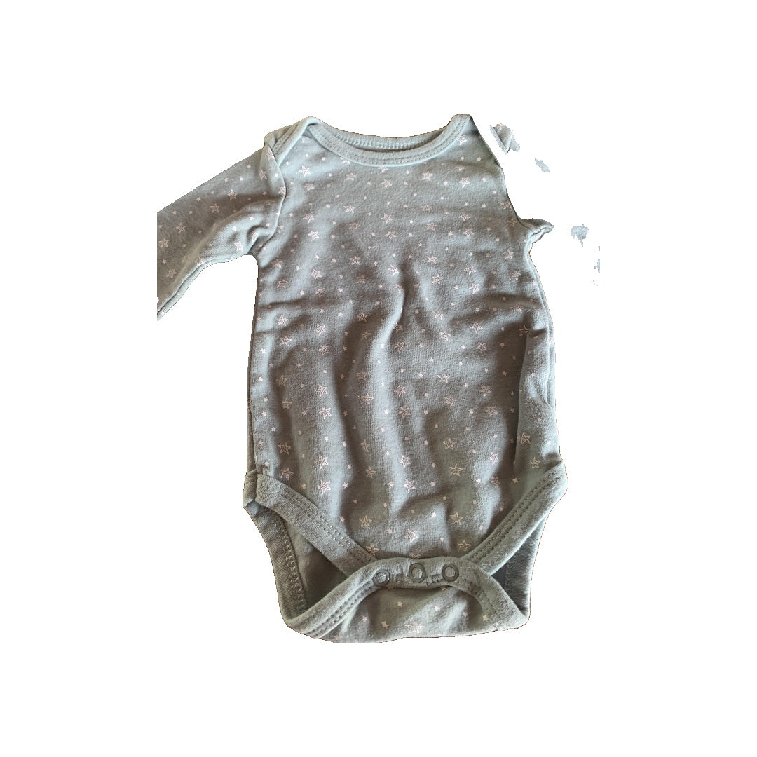 Chick Pea Girls Stars | Mint Onesie Size: 3-6 months Stars | Mint