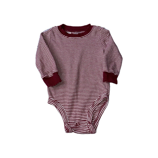 Carters Girls Stripe | Burgundy Onesie Size: 9 months Stripe | Burgundy