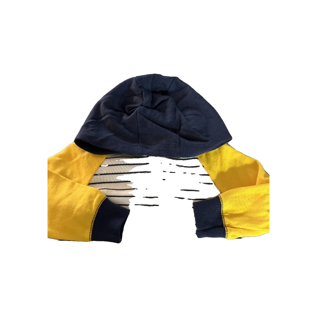 Carters Boys Stripe | Navy Blue | Yellow Hoodie Size: 9 months Stripe | Navy Blue | Yellow