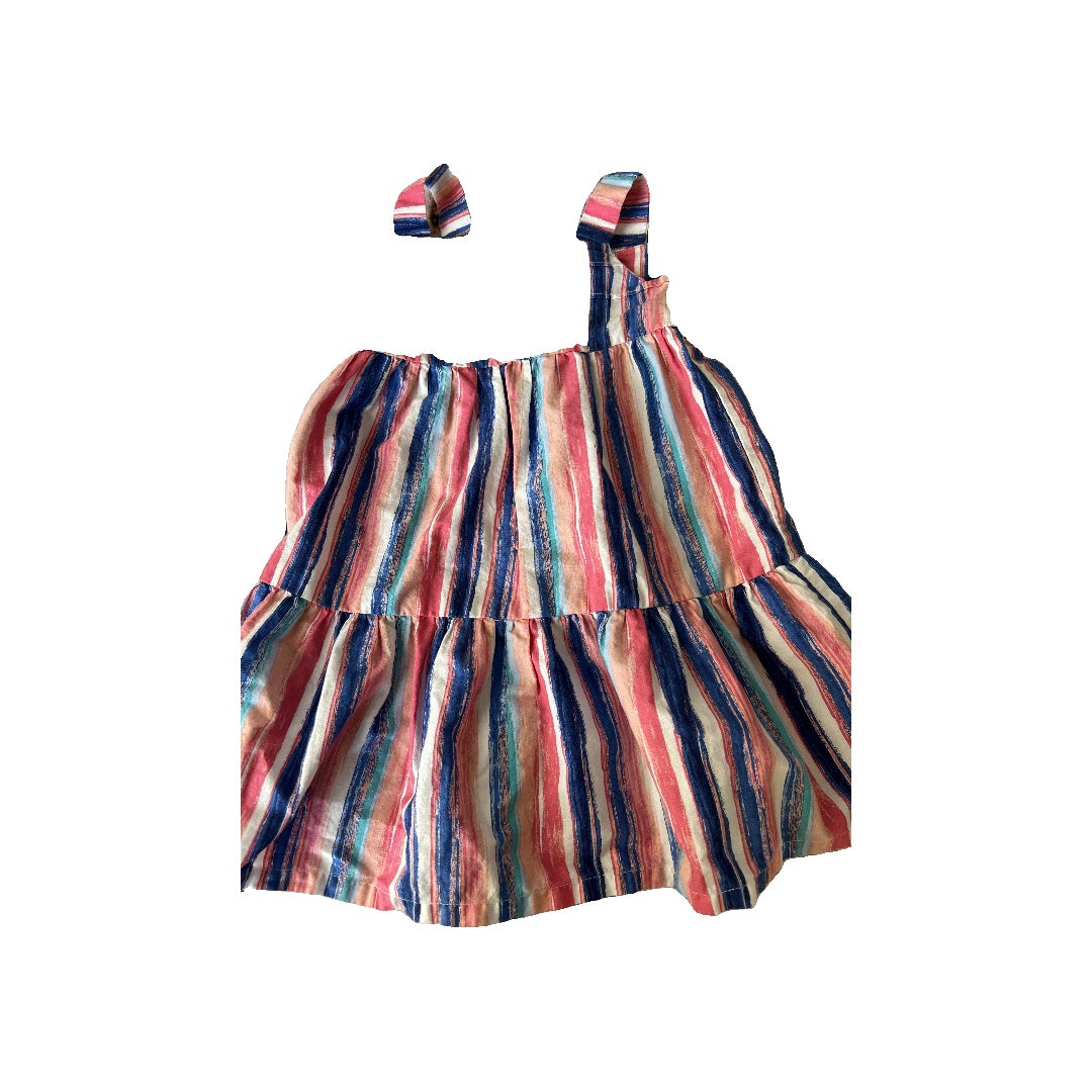 Gymboree Girls Stripe | pink | orange Dress Size: 18-24 months Stripe | pink | orange