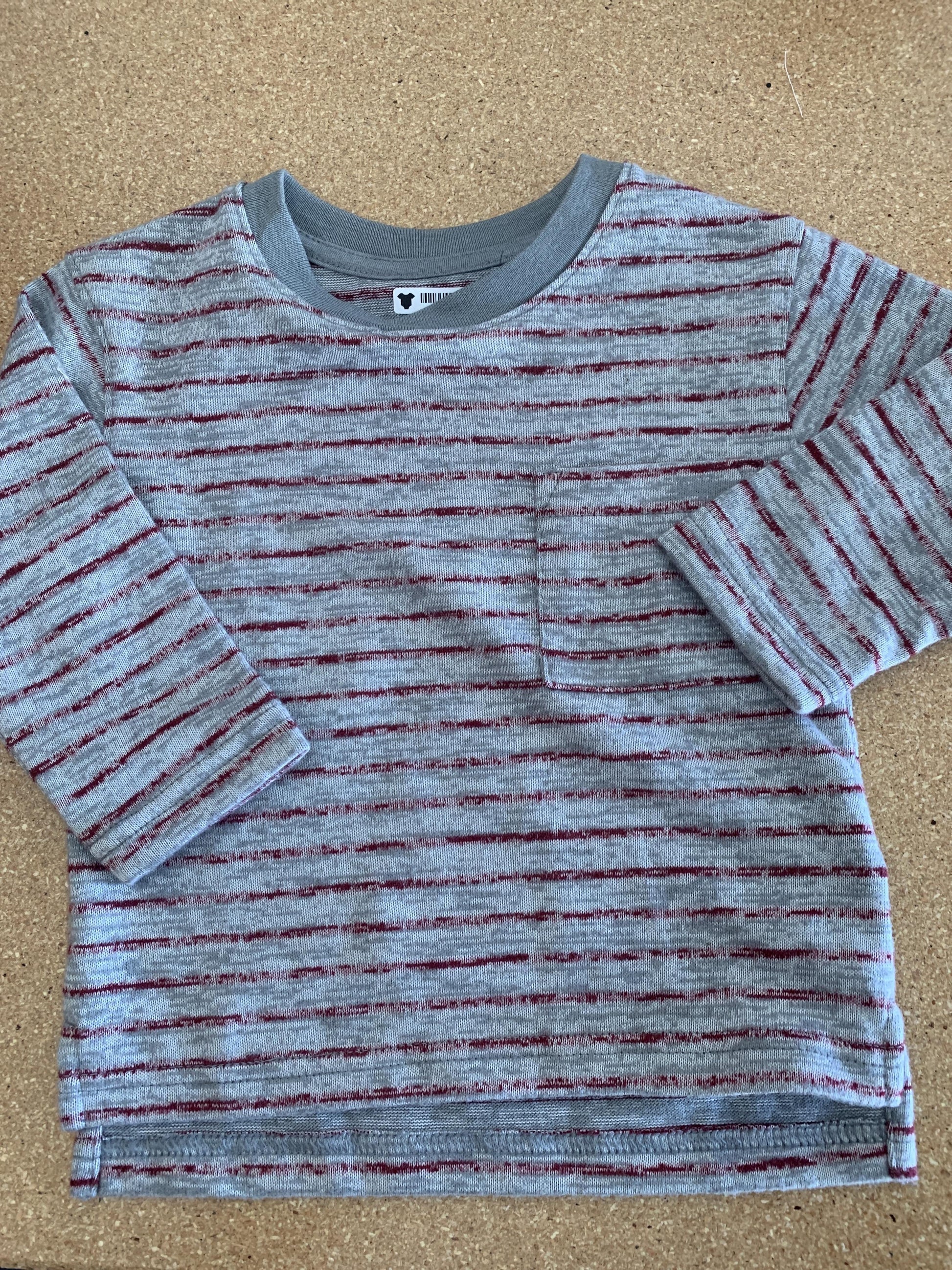 Cat & Jack Boys Stripe | Red Long Sleeve T-Shirt Size: 12M Stripe | Red