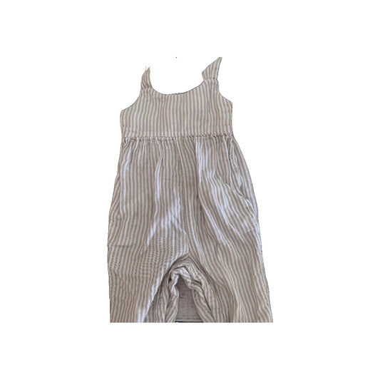 Girls Stripe | Tan | White Jumper Size: 18-24 months Stripe | Tan | White