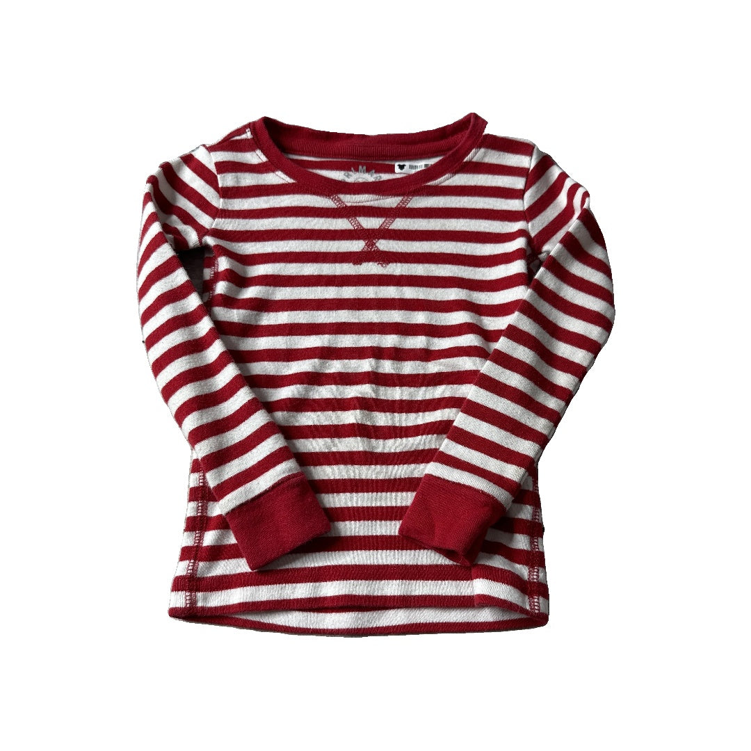 Primary Unisex Stripe | White | Red Pajamas Size: 3T Stripe | White | Red