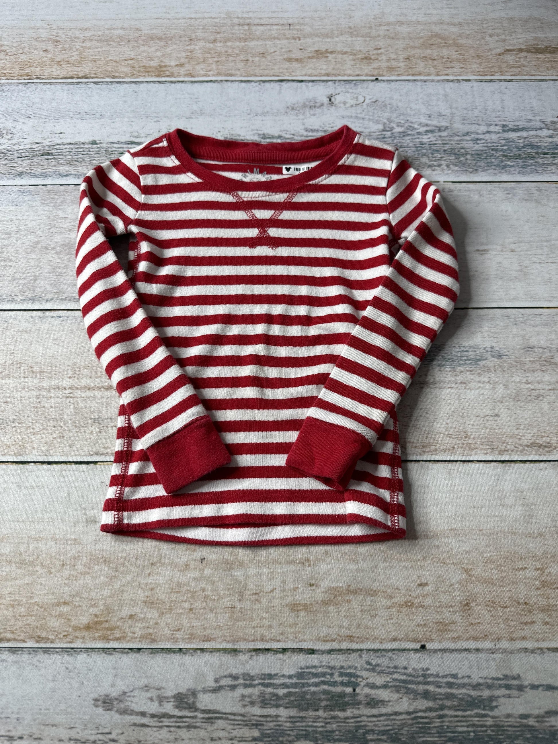 Primary Unisex Stripe | White | Red Pajamas Size: 3T Stripe | White | Red