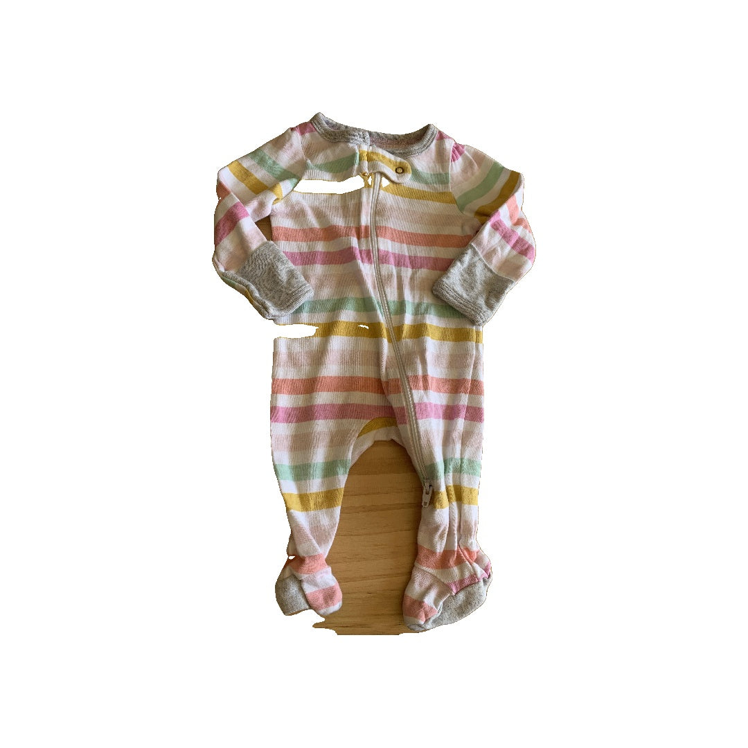Girls Stripe Pajamas Size: Newborn Stripe