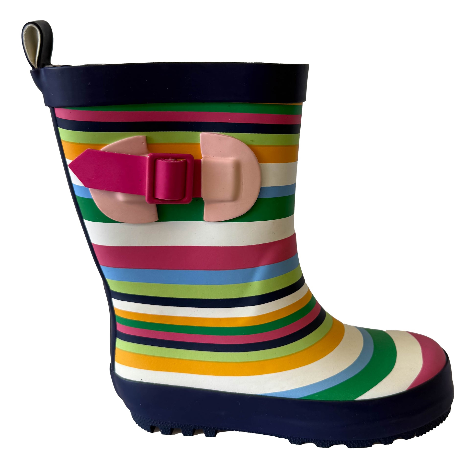 Sun Squad Girls Stripe Rain Boots Size: 7-8 Toddler Stripe