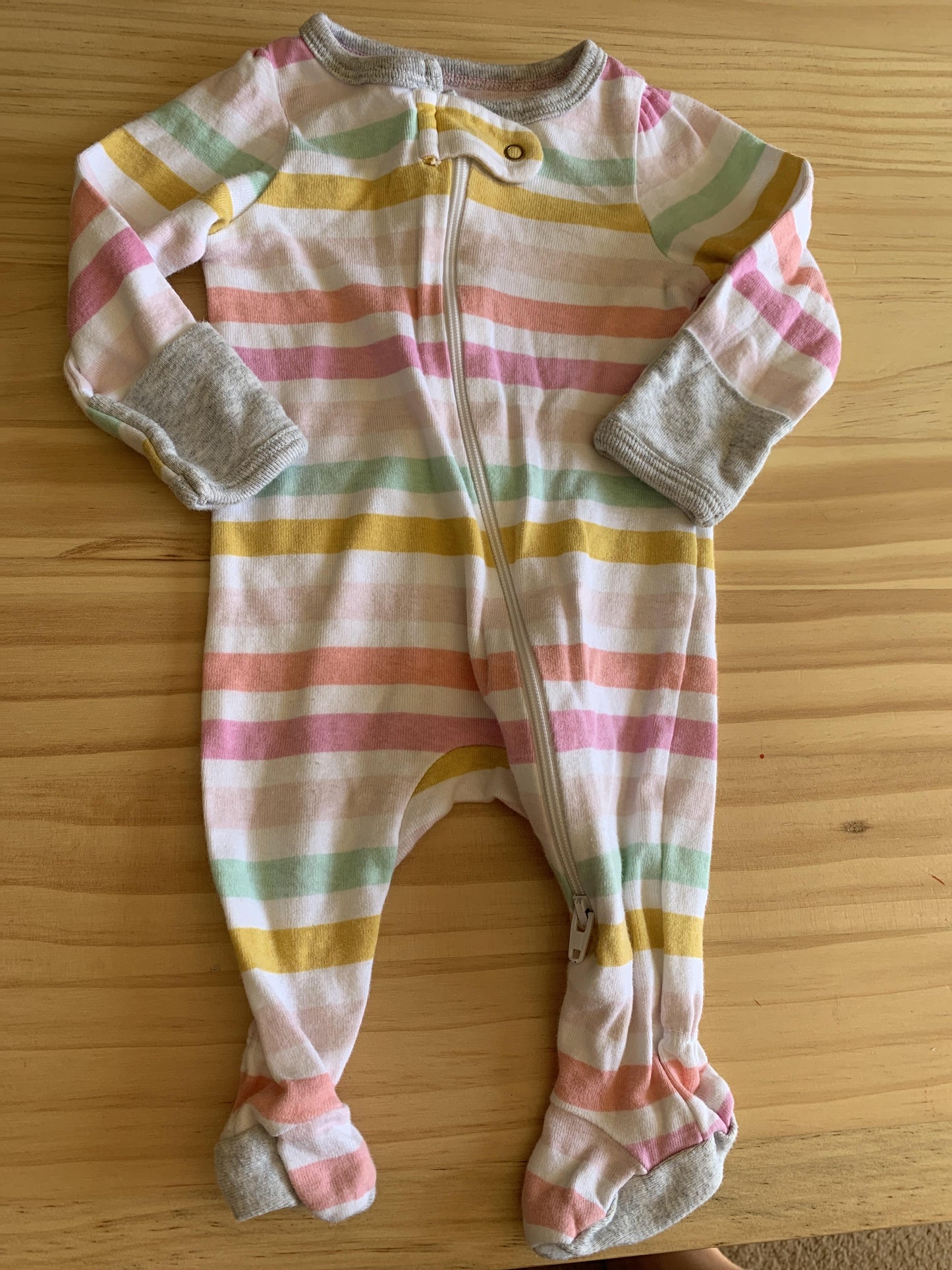Girls Stripe Pajamas Size: Newborn Stripe